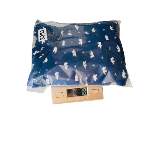 Croft & Barrow XL Blue Polar Bear Print Cotton Long‎ Sleeve Mock Neck Top - Picture 5 of 5